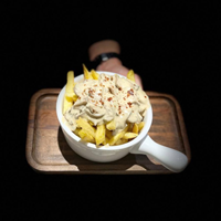 سیب زمینی سرخ کرده با سس قارچ