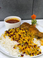 زرشک پلو با مرغ ویژه دیوان